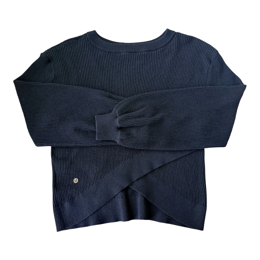 Lululemon Women's Reversible Crossover Sweater Black XS Athleisure Minimalist